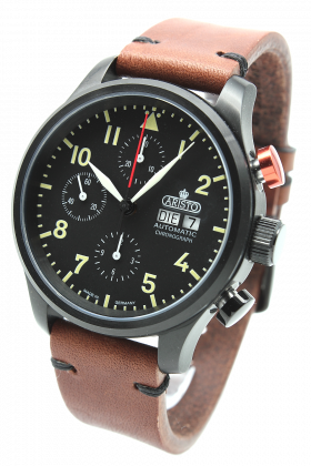 Aristo Chronograph, PVD, Saphir - 0H24L