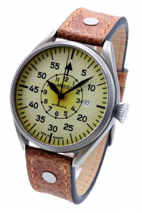 42,8 mm Fliegeruhr Vintage, Saphir - 7H146