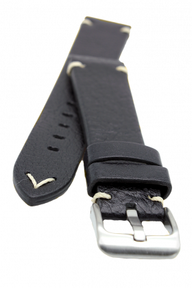 schwarzes Lederband 20 mm Vintage-Fliegeruhren Aristo
