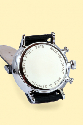 42 mm Aristo Bauhaus Chronograph, schwarz - 4H151