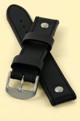 org. Lederband Kunstflieger, schwarz - 3H33