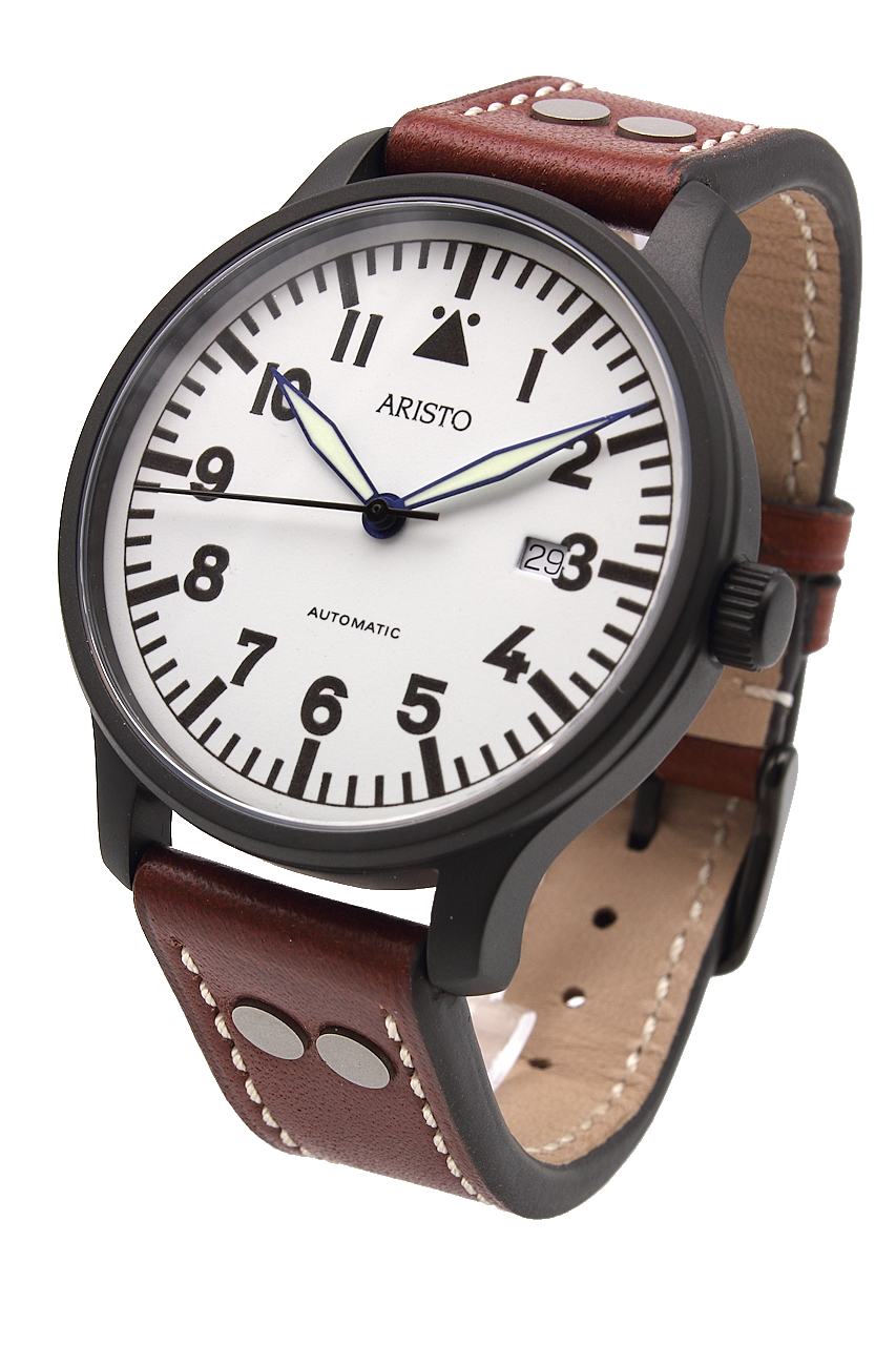 42 mm Fliegeruhr, PVD schwarz - 0H30L