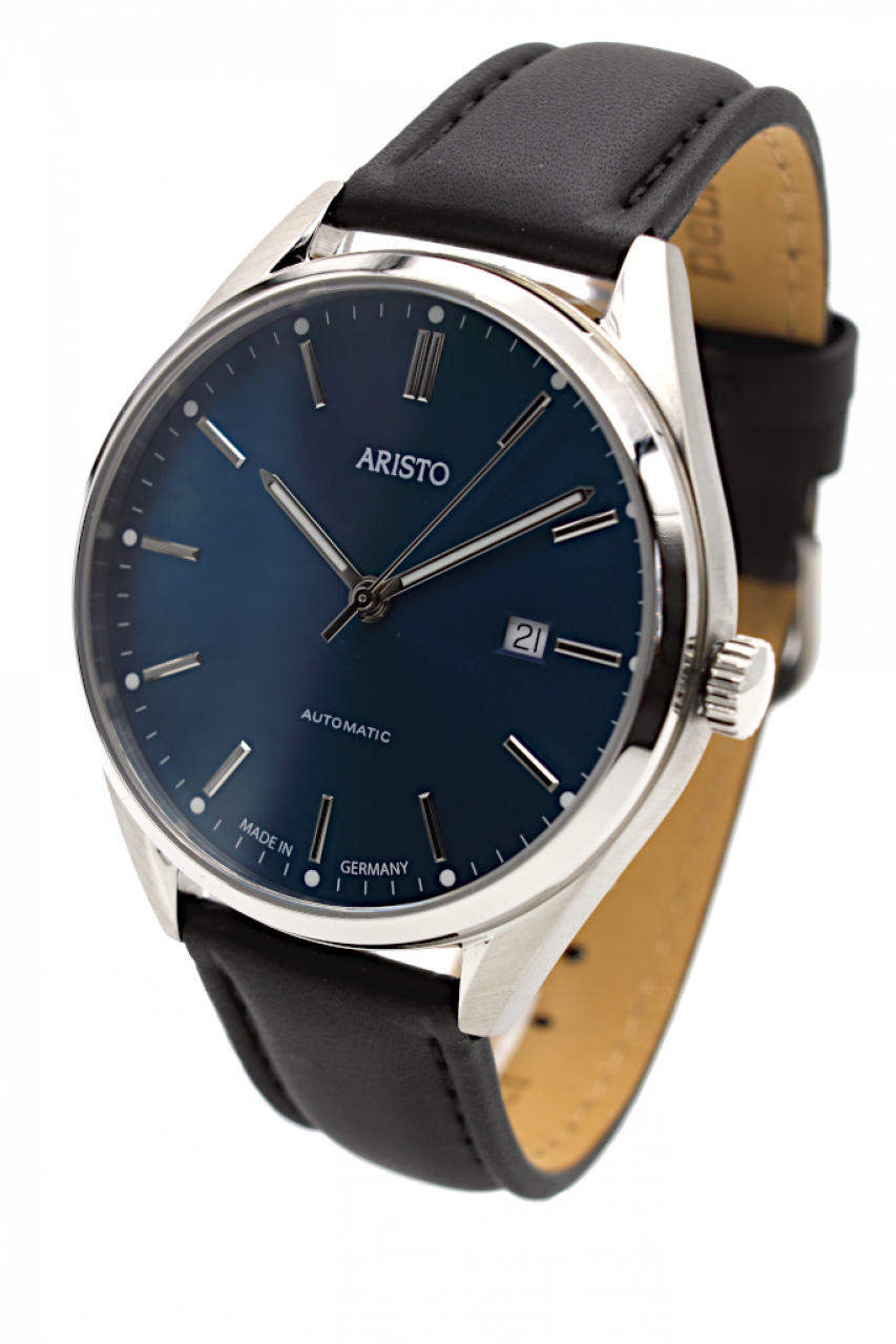 42,8 mm Klassikuhr, blau, Saphir - 4H214