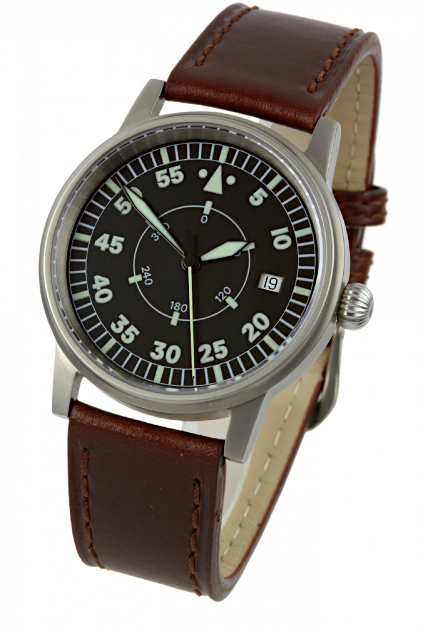38 mm Fliegeruhr Handaufzug, "Navigator" - 5H90