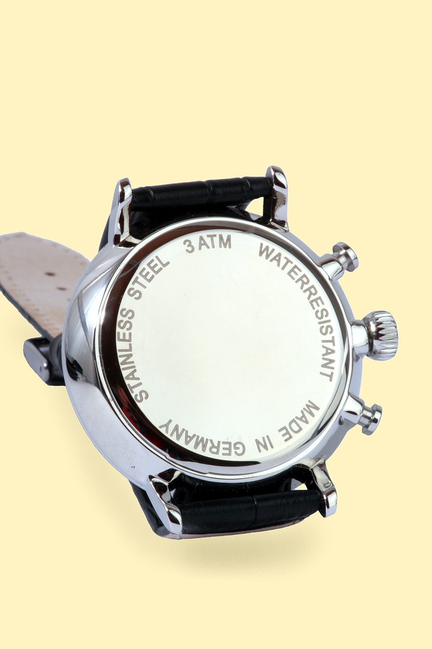42 mm Aristo Bauhaus Chronograph, silber-weiß - 4H150